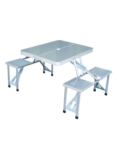 Buy Aluminum Picnic Table White 85centimeter in UAE