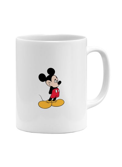 Buy Mickey Mouse Printed Coffee Mug White/Black/Red/Yellow in Saudi Arabia