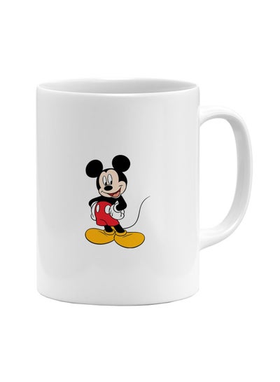 اشتري Mickey Mouse Printed Coffee Mug White/Black/Red/Yellow 11 أوقية في الامارات