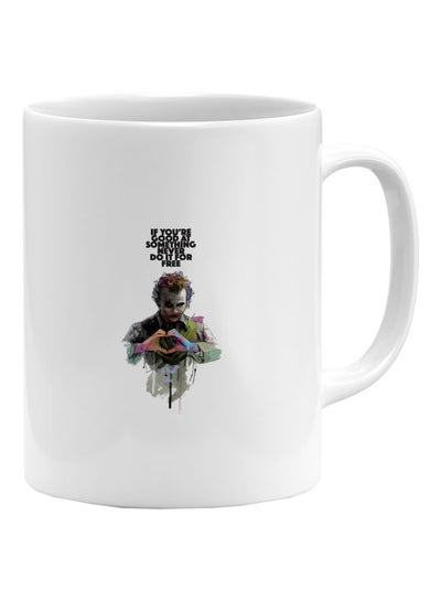 Buy Joker Printed Coffee Mug White/Black/Green in UAE