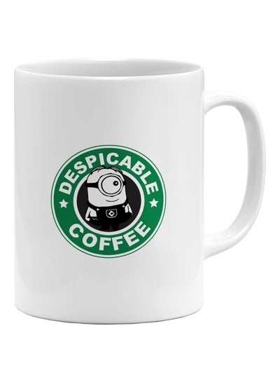 Buy StarBucks Minion Printed Coffee Mug White/Green/Black in UAE