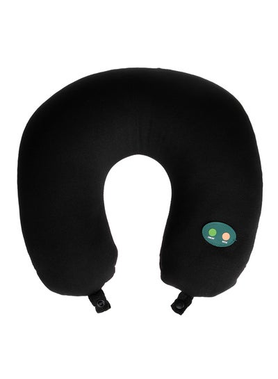 Buy Women Travel Neck Pillow Men U-shaped Solid Color Head Pillows Battery Operated Ergonomic Head Massage Pillow Cotton Black 29*29*10centimeter in UAE