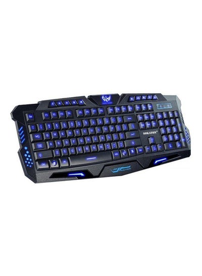 اشتري USB LED Backlit Backlight Crack Gaming Keyboard أسود في الامارات