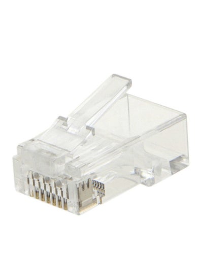 Buy 100-Piece RJ45 Connector Clear in Egypt