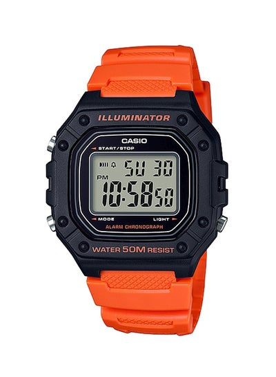 Buy Men's Youth Series Water Resistant Resin Digital Watch W-218H-4B2VDF - 44 mm - Orange in UAE