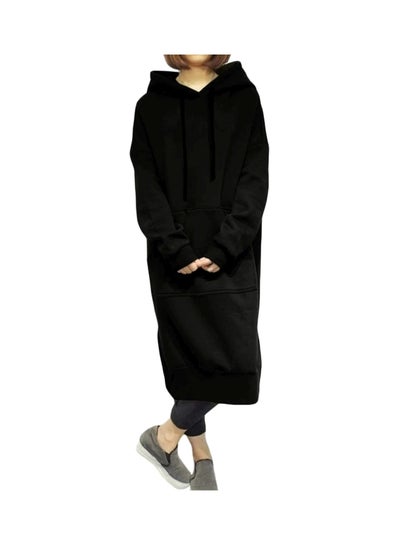 اشتري Hooded Long Sweatshirt أسود في الامارات