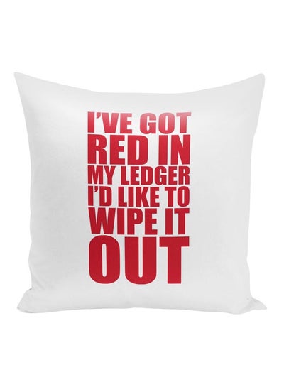 اشتري Avengers Quote Printed Throw Pillow أبيض/أحمر 16x16 بوصة في الامارات