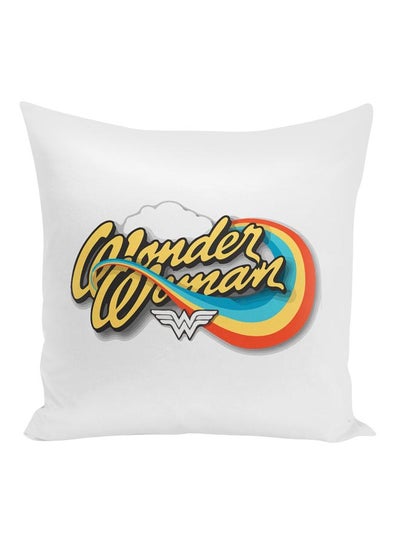 اشتري Wonder Woman Printed Decorative Pillow أبيض/أصفر/برتقالي 16x16 بوصة في الامارات