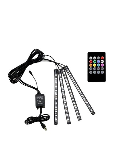 Buy LED 7 Colourful Control Interior Atmosphere Car Light With Remote Control in Saudi Arabia