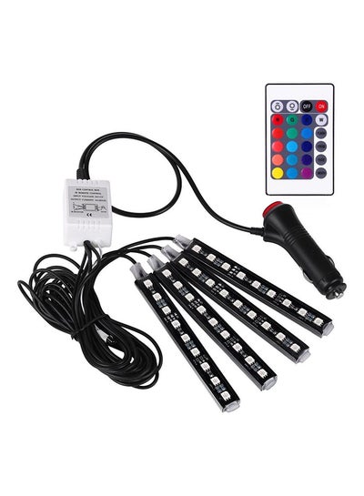 Buy 12V Car Interior Light RGB LED Colorful Lights Car Style Atmosphere Lamps With Wireless Remote Control in Saudi Arabia