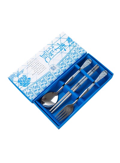 Buy Creative Stainless Steel Tableware Sets Blue in UAE