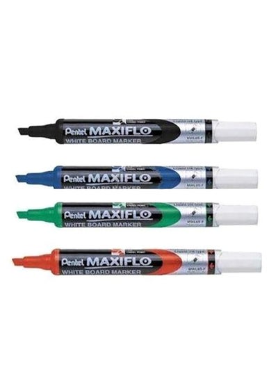 اشتري علبة أقلام ماركر رفيعة للسبورة البيضاء من بينتل مكونة من 4 قطع، PE-MWL6S-04 في السعودية
