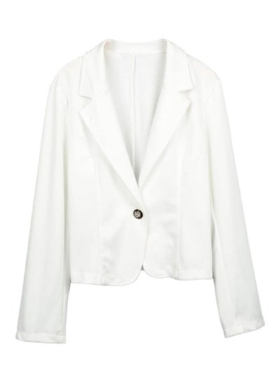 Buy Long Sleeves Blazer White in Saudi Arabia