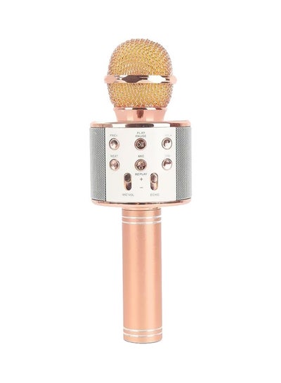 Buy Wireless Handheld Karaoke Microphone MP-033 Rose Gold in UAE