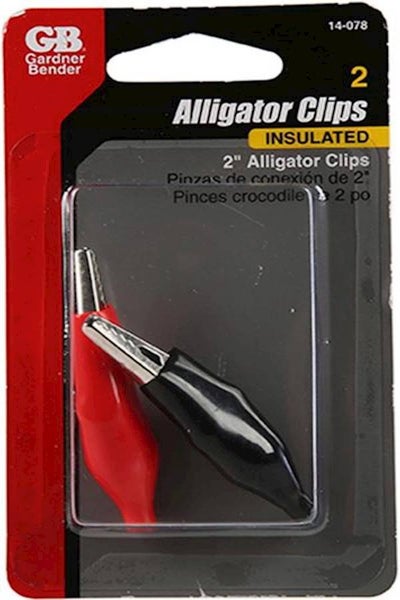 Buy 2-Piece Alligator Clips Silver/Black/Red 2inch in UAE