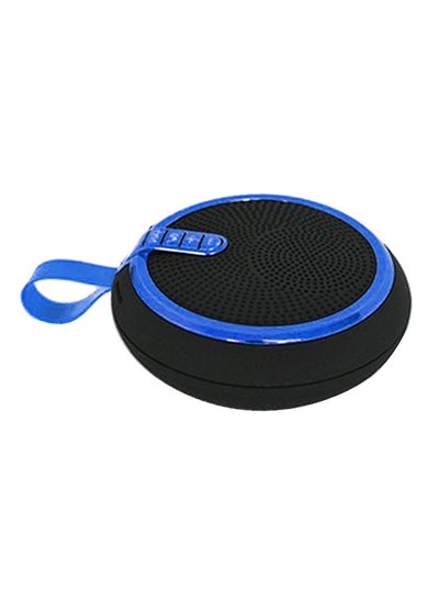 Buy Mini Portable Bluetooth Speaker FM Radio TF Music Player Round Speaker Blue in UAE