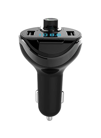 Buy T20 Wireless Bluetooth Car MP3 Player FM Transmitter Radio Dual USB Charger XD92500 Black in Saudi Arabia