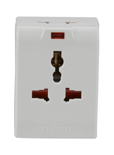 Buy 3-Pin Multi Socket Adapter White in UAE