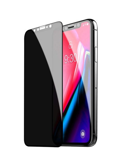 اشتري Privacy Anti-Spy Glass Screen Protector For Apple iPhone X/Xs 3D Tempered Glass 9H Hardness Full Covered (Black) في السعودية