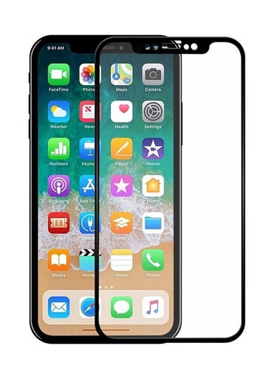 اشتري لاصقة حماية للشاشة من الزجاج المقوى بحافة 5D لهاتف أبل آيفون Xr، لون أسود في الامارات