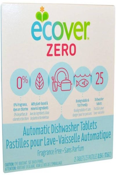 اشتري , Zero, Automatic Dishwasher Tablets, Fragrance Free, 25 Tablets, 0.5 kg في الامارات