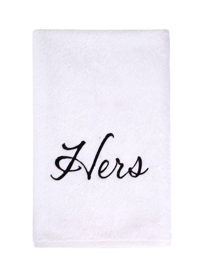 اشتري ‘Hers’ Embroidered Hand Towel في الامارات