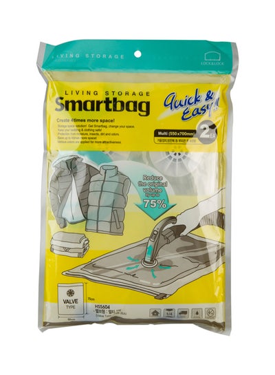 Buy 2-Piece Living Storage Vacuum Bag Set Clear 21.65x27.56inch in UAE