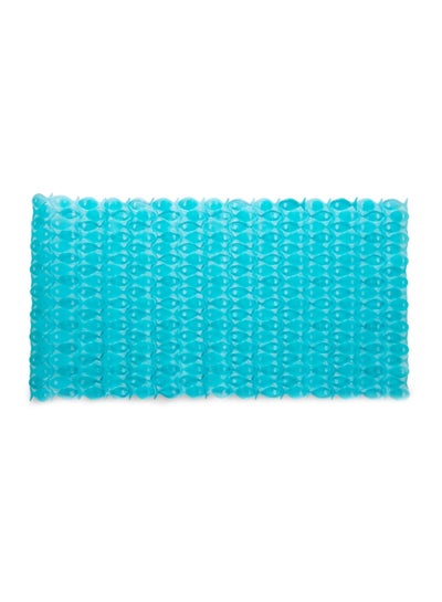 Buy Anti Slip Bath Mat Blue 70x36cm in Saudi Arabia