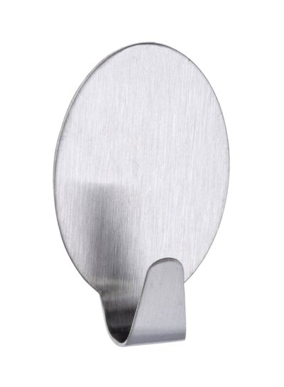 Buy 2-Piece Stainless Steel Wall Mounted Hook Silver in Saudi Arabia