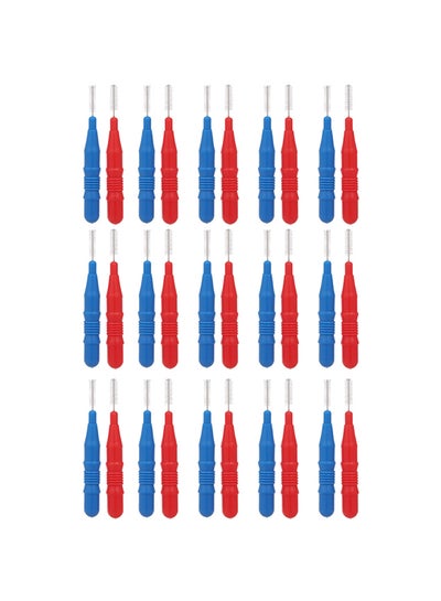 Buy 30-Piece Interdental Tooth Flossing Head Oral Dental Hygiene Brush Red/Blue 0.046kg in Saudi Arabia