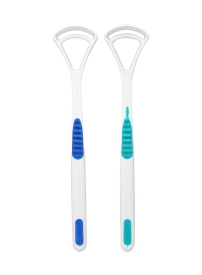 اشتري مكشطة أسنان من قطعتين أزرق / وردي 0.031كيلوجرام في السعودية