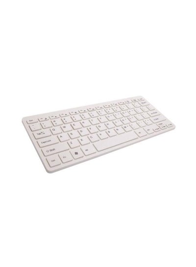 Buy 2.4G Dpi Wireless Keyboard And Optical Mouse Arabic/English White in UAE