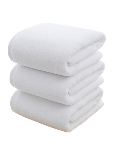 3-Piece Turkish Cotton Bath Sheets White 90x150cm price in UAE | Noon ...