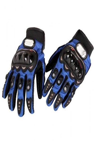 اشتري Motorcycle Bike Full Finger Protective Gloves Blue-Xl في السعودية