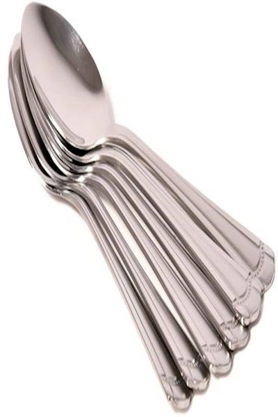 Buy Stainless Steel Tea Spoon Small 6pcs Silver in Egypt