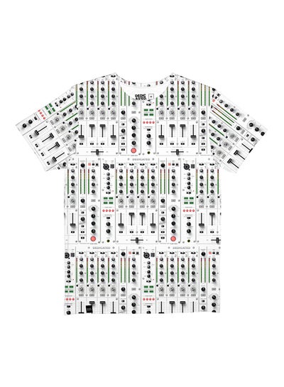 Buy Mix Table T-Shirt White/Black/Green in Saudi Arabia