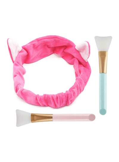 SILICONE FACIAL MASK BRUSH: PINK (2PC)