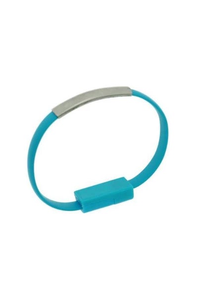 اشتري USB Charger Data Sync Bracelet Wristband  Cable For iPhone X/6/6S/7/8 Blue في الامارات