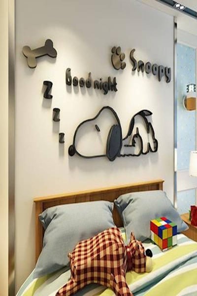 3D Cartoon Snoopy Wall Stickers for Kids Rooms Boys Gifts Through Wall  Decals Home Decor Mural Multi Color price in UAE | Noon UAE | kanbkam