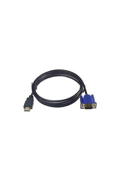 Buy HDMI Male To VGA Male Cable Black/Gold/Blue in UAE