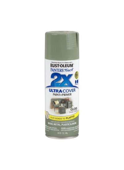 Buy Painters Touch 2X Ultra Cover Paint Spray Sage Green 2.6x2.6x7.9inch in UAE