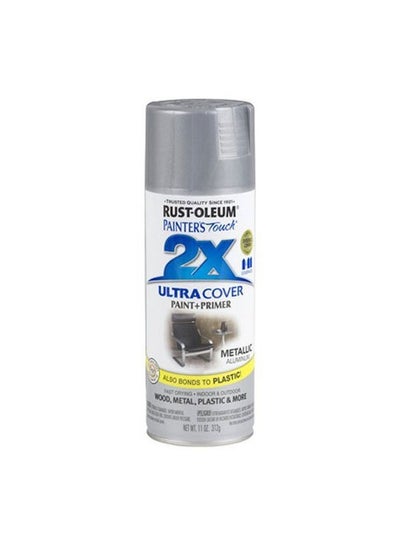 Buy Painters Touch 2X Ultra Cover Paint Spray Aluminium 2.6x2.6x7.9inch in UAE