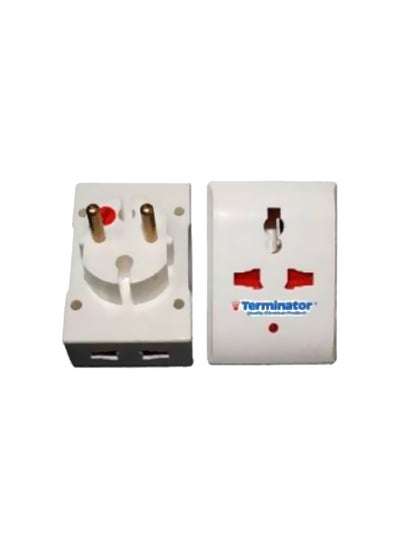 Buy 3-Way Sucko Plug Multi Adapter White in UAE