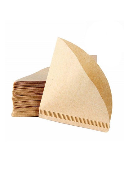 Buy 100-Piece Coffee Paper Filter Beige 5 x 8 x 17 centimeter Beige 5 x 8 x 17cm in Saudi Arabia