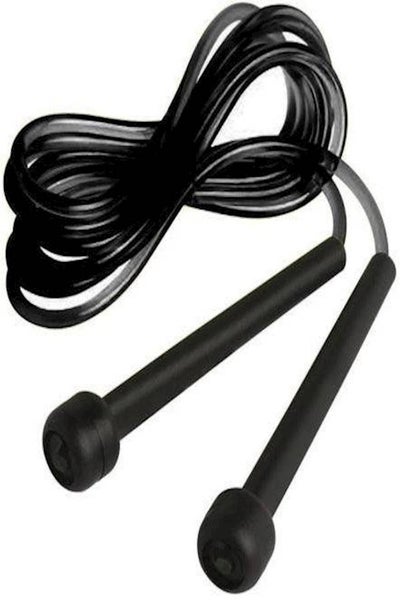 Black 2.7m 9ft Plastic Handle Speed Skipping Jump Rope Boxing Exercise Jumping 