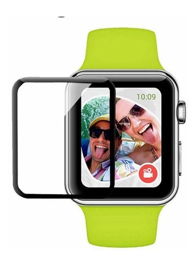 اشتري Apple Watch 42mm Screen Protector, 3D Curved Edge Full Coverage Tempered Glass Screen Protector for Apple Watch Series 1/2/3 في السعودية