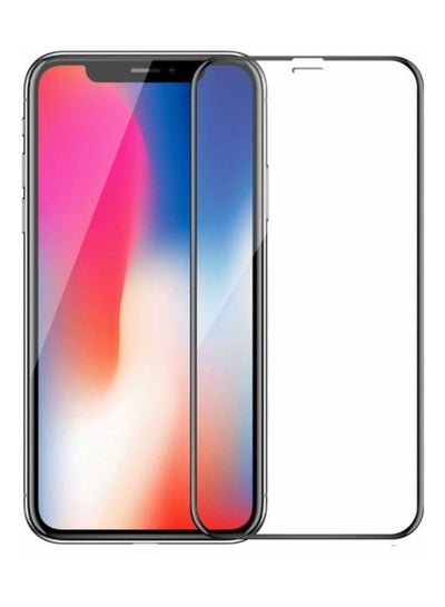 Buy Apple iPhone XS Screen Protector Tempered Glass, Meidom 5D Anti-Scratch Anti-Fingerprint Screen Protector for iPhone XS - Black in UAE