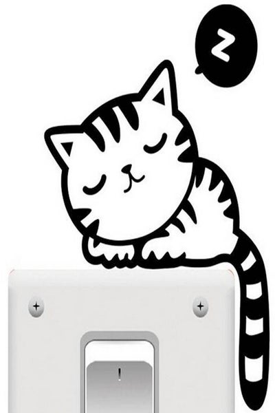 اشتري Cat Wall Sticker Decoration For The Doorbell Or Laptop Or The Switch Light Or The Car في الامارات