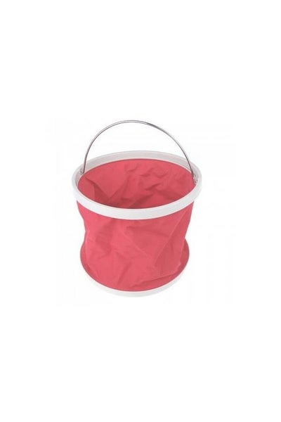 Buy [H10639][Red]Outdoor Folding Fishing Camping Car Washing Hiking Water Bucket Barrel 9L in Saudi Arabia