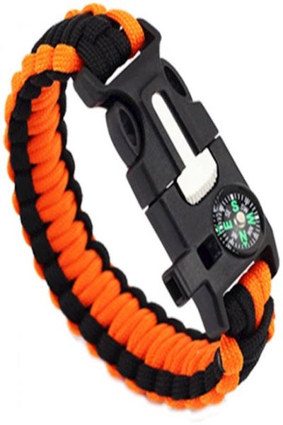 Buy Paracord with Compass Camping Hiking Survival Escape Bracelet in UAE